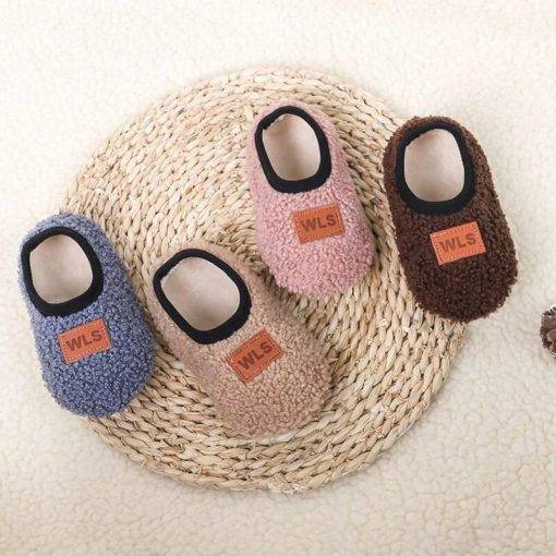 Winter Baby Floor Socks Shoes Boys Girls Toddler Soft Non-slip Thicken Kids Indoor Shoes Casual First Walker Furry Warm Slippers Shoes Kids