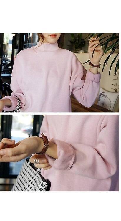 Woman Sweatshirts 2021 Sweet Korean O-neck Knitted Pullovers Thick Autumn Winter Candy Color Loose Hoodies Solid Womens Clothing Woman Sweatshirts 2021 Sweet Korean O-neck Knitted Pullovers Thick Autumn Winter Candy Color Loose Hoodies Solid Womens Clothing