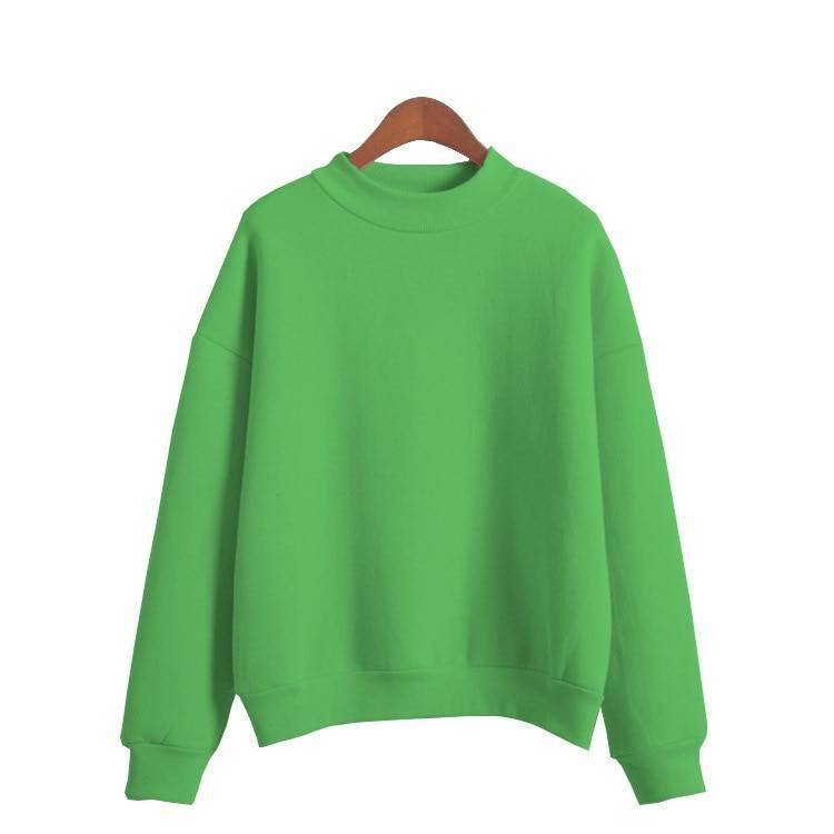 Woman Sweatshirts 2021 Sweet Korean O-neck Knitted Pullovers Thick Autumn Winter Candy Color Loose Hoodies Solid Womens Clothing Woman Sweatshirts 2021 Sweet Korean O-neck Knitted Pullovers Thick Autumn Winter Candy Color Loose Hoodies Solid Womens Clothing