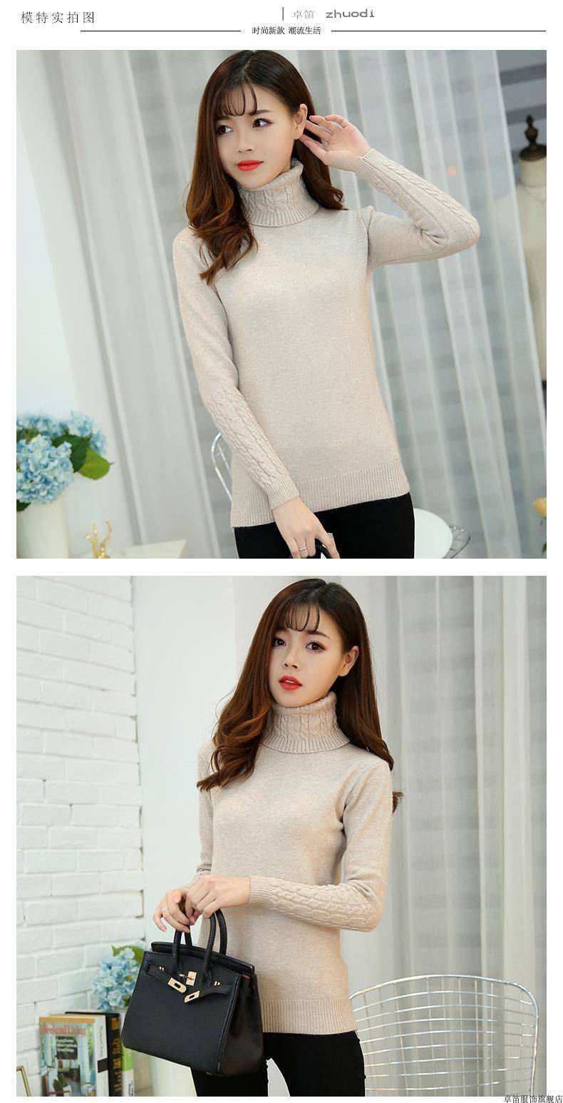 Women Sweater Turtleneck Pullovers Autumn Winter Sweaters New 2021 long sleeve Thick Warm Female Sweater Khaki Women Sweater Turtleneck Pullovers Autumn Winter Sweaters New 2021 long sleeve Thick Warm Female Sweater Khaki