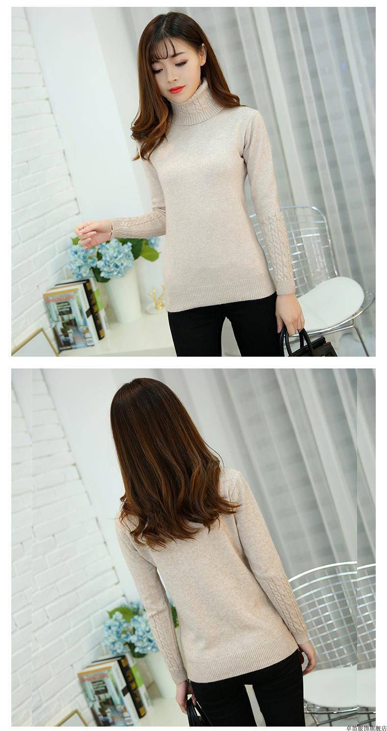 Women Sweater Turtleneck Pullovers Autumn Winter Sweaters New 2021 long sleeve Thick Warm Female Sweater Khaki Women Sweater Turtleneck Pullovers Autumn Winter Sweaters New 2021 long sleeve Thick Warm Female Sweater Khaki