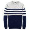 Men Autumn Round Neck Patchwork Quality Knitted Sweaters Men's Fashion 