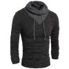Men Casual Slim Soild Color Hedging Turtleneck Sweater Men's Fashion 