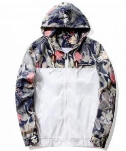 Men Hip Hop Slim Fit Flowers Pilot Jacket Sale 