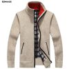 Men’s Sweaters Autumn Winter Warm Cashmere Wool Zipper Pullover Sweaters Men's Fashion 