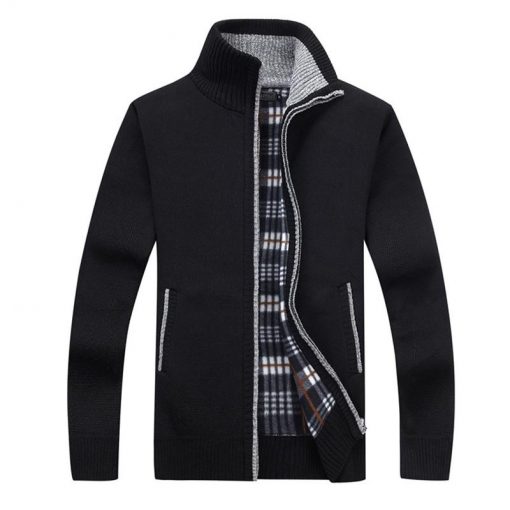 Mens Fleece Sweate Autumn Winter Warm Cashmere Dress Men's Fashion