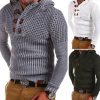 Mens Zip Wool Sweater Pullover Long Sleeve Half-Zipper Sweater Men's Fashion