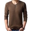 Winter Henley Neck Sweater Men Cashmere Pullover Christmas Sweater Men's Fashion 