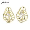 XMUHEART Earrings For Women Clip Earrings For Girl Women Jewelry Gold White Zircon Crystal Stone Fashion High Quality Uncategorized 