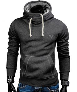New Spring Autumn Hoodies Men Fashion Brand Pullover Solid Color