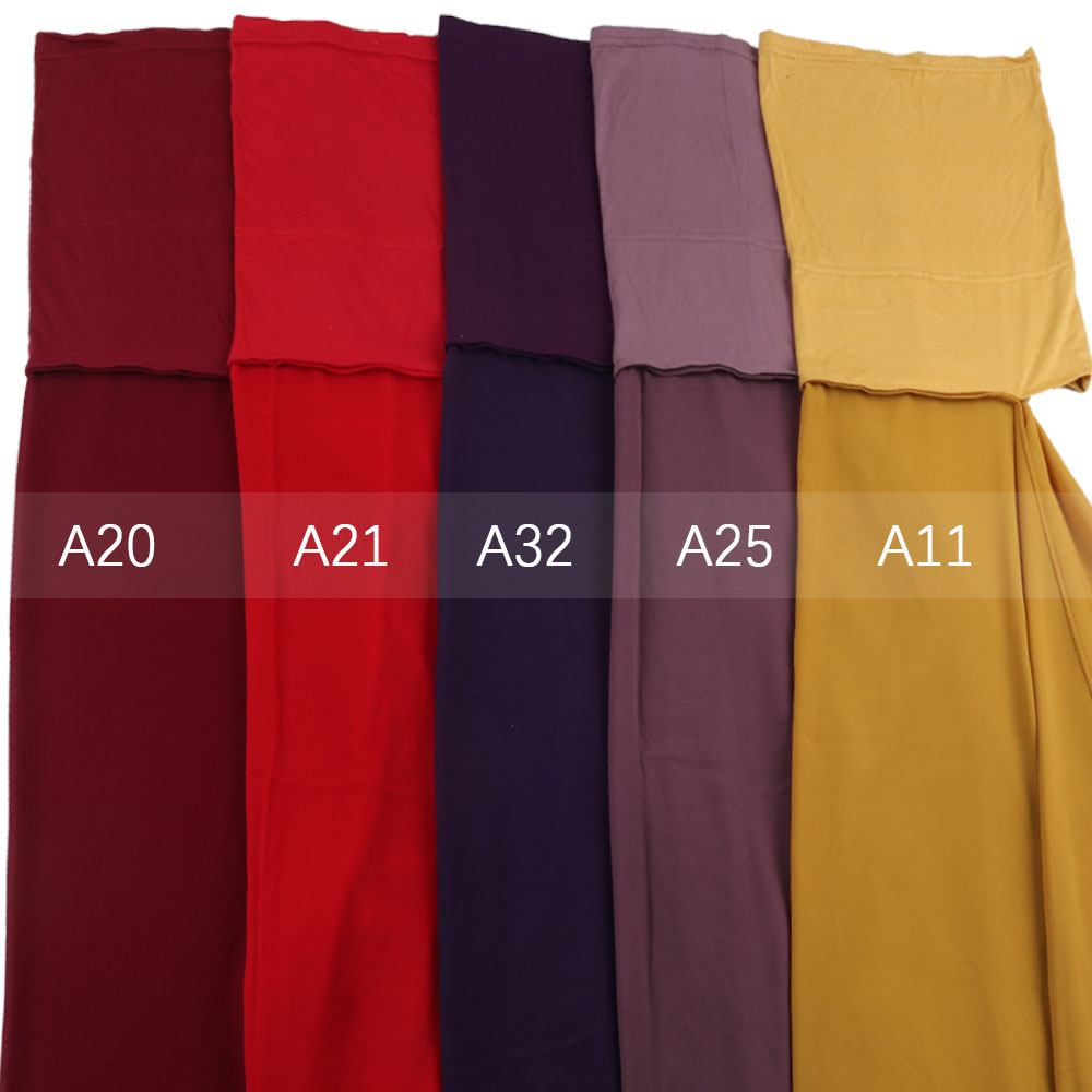 Hijab With Cap Heavy Chiffon Jersey