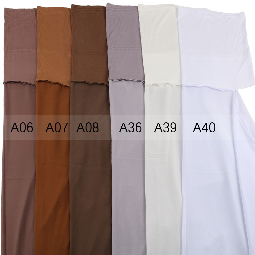 Hijab With Cap Heavy Chiffon Jersey