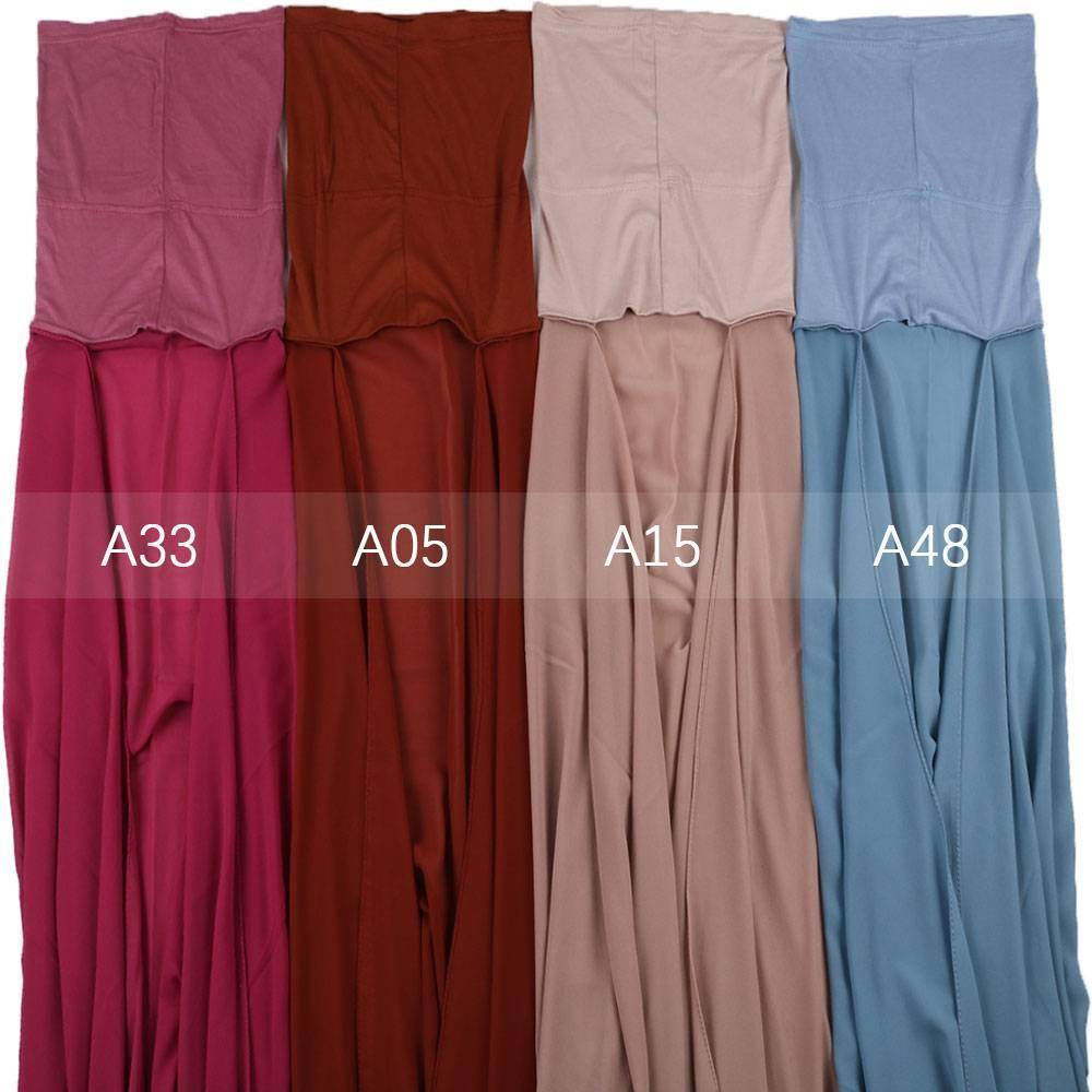 Hijab With Cap Heavy Chiffon Jersey