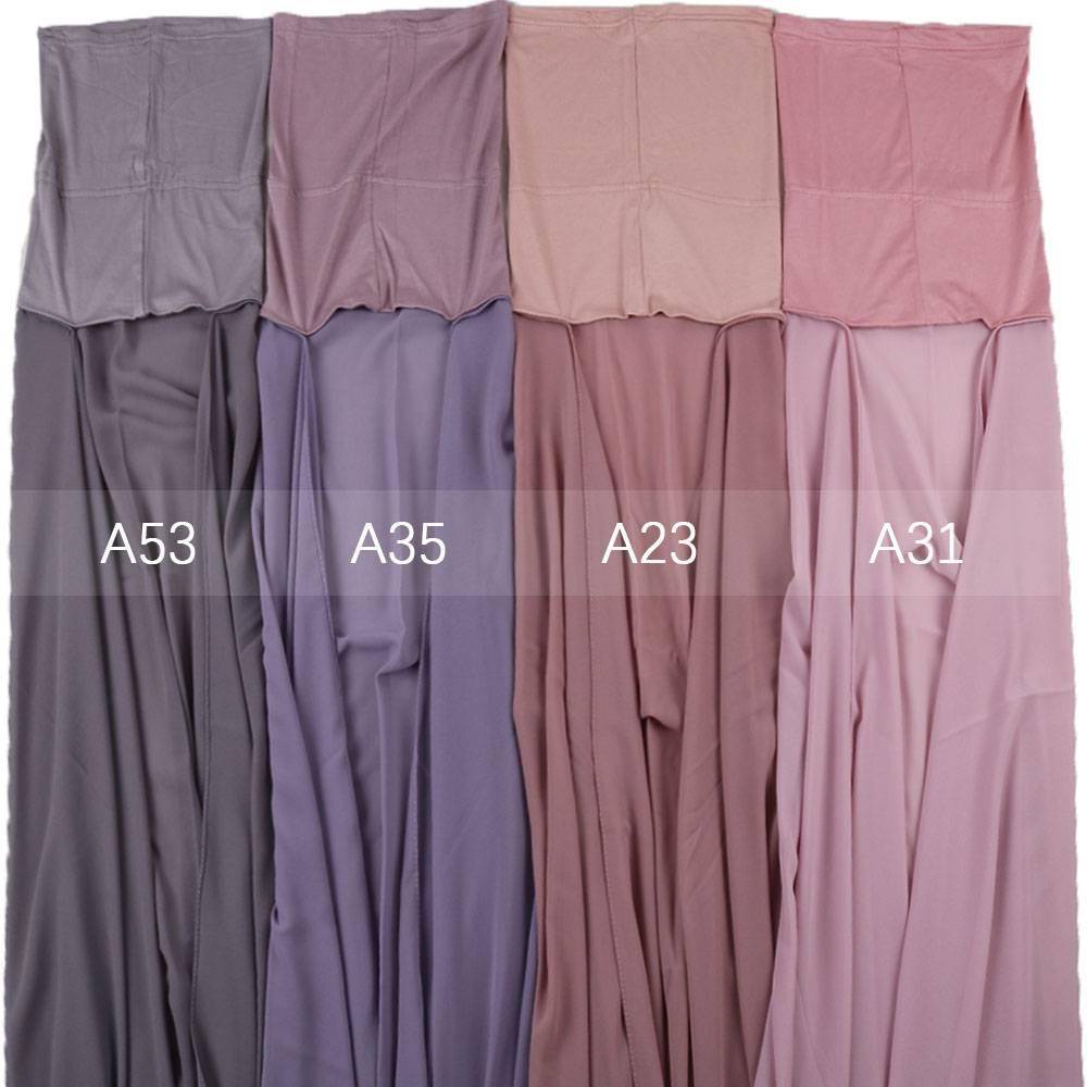 Hijab With Cap Heavy Chiffon Jersey